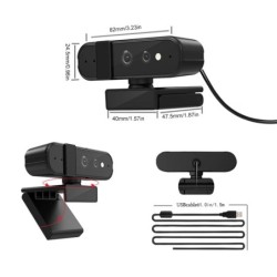 Facial Recognition Webcam Compatible with Win10/11 HD 1080P 30FPS Auto