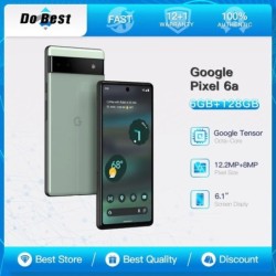 Original Google Pixel 6a 5G Mobile Phone 6.1" OLED HDR Screen 6GB RAM 