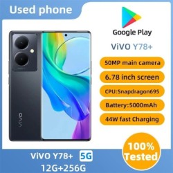 Vivo Y78+ 5g 6.78 inch Android Snapdragon 695 256GB ROM 50MP Camera 44