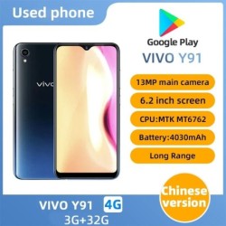 VIVO Y91 4g 3GB RAM 32GB ROM MediaTek MT6762 Unlocked 6.2Inch 4030mAh 