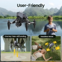 WeFone WF10 Mini FPV Drone 1080P, 3 Batts, 3D Flip, Easy Start, Gift，C