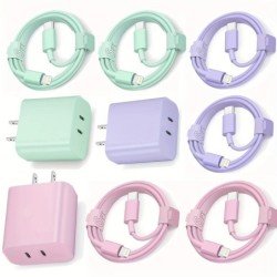 Fast Charging Secure Power Adapter With Dual PD20W USB-C Charger
