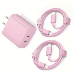 Fast Charging Secure Power Adapter With Dual PD20W USB-C Charger