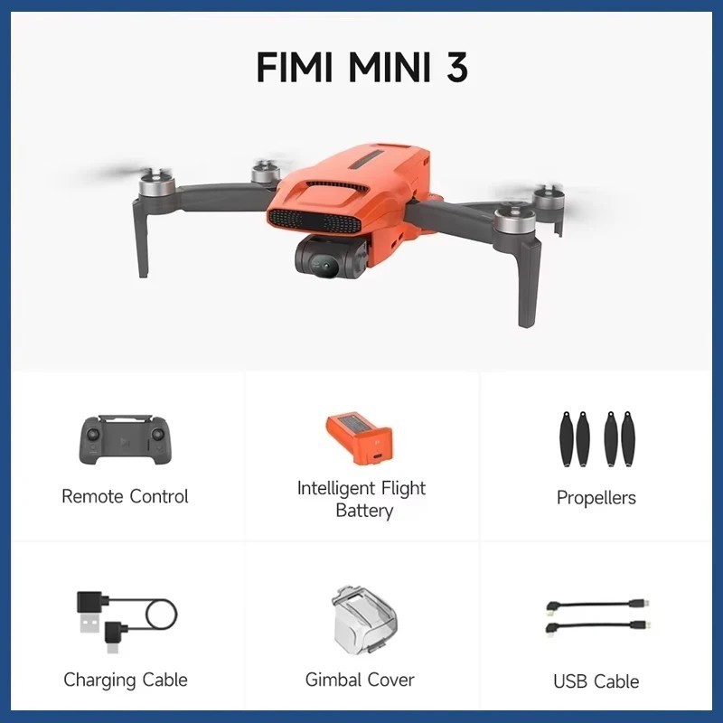 FIMI Mini 3 4K GPS drone with 3-Axis Gimbal 249g 4K/60FPS 48MP 9KM Tra