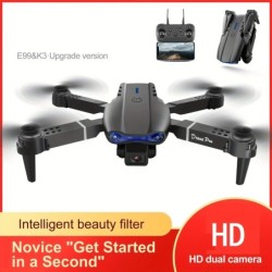 E99 Professional RC Drone, Dual Camera Double Folding RC Quadcopter He
