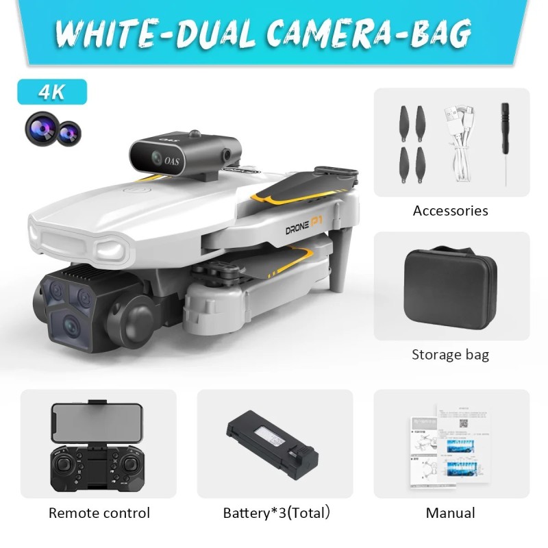 KBDFA P1 RC Drone Profesional Dual HD Camera Aerial Photography FPV He