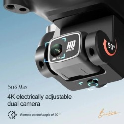 S116 MAX Drone Professional with 3 Batteries 8K Dual Camera Optical Fl
