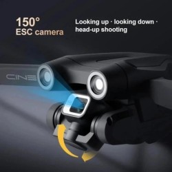 With 3 Battery Z908 Max Drone Brushless 8K HD Dual Camera Optical Flow