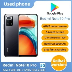 Redmi note 10 pro Android 5G Unlocked 6.6 inch 8GB RAM 128GB ROM All C