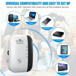 300Mbps WiFi Repeater Wireless Signal Booster Extender 802.11n/g/b Com