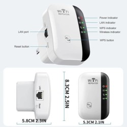 300Mbps WiFi Repeater Wireless Signal Booster Extender 802.11n/g/b Com