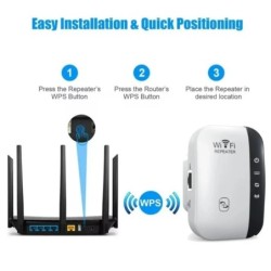 300Mbps WiFi Repeater Wireless Signal Booster Extender 802.11n/g/b Com