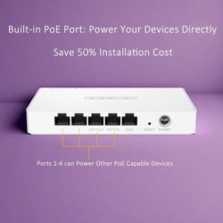IPCOM M10-POE Gigabit PoE+ Wired Router 4 PoE Ports Perfect for APs Ea