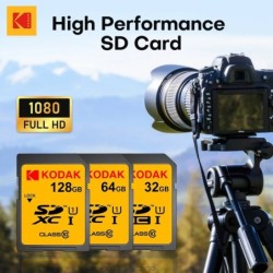 KODAK SD Card C10 V30 High Speed Flash Cards 32GB 64GB 128GB Memory Ca