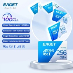 Eaget Memory SD Card 16GB 32GB 64GB 128GB SD Card SD/TF Flash Card U3 