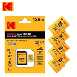 Original KODAK 256GB Memory Card 128GB U3 4K Micro SD Card 64GB 32GB A