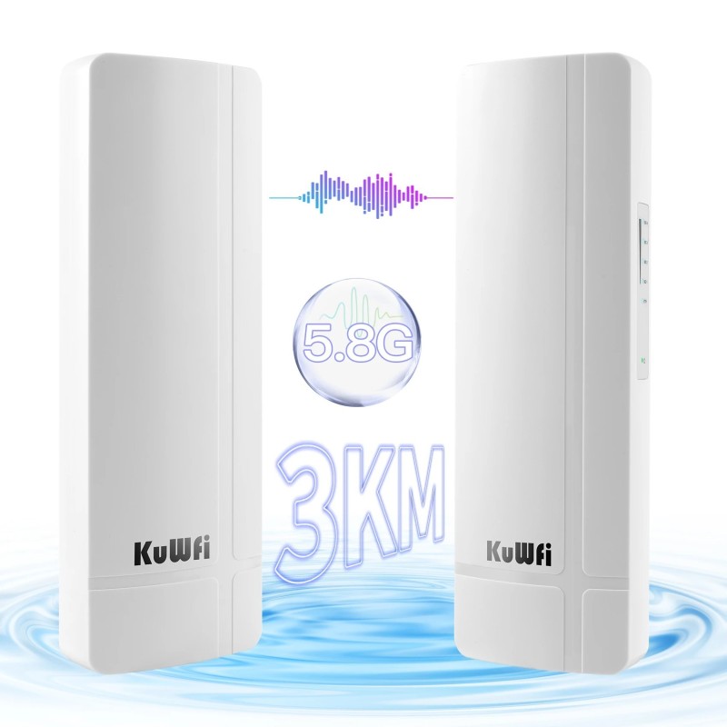 KuWFi 3KM 900Mbps 5.8Ghz Outdoor Mini Wireless AP Bridge Long Range Wi
