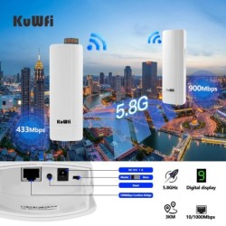 KuWFi 3KM 900Mbps 5.8Ghz Outdoor Mini Wireless AP Bridge Long Range Wi