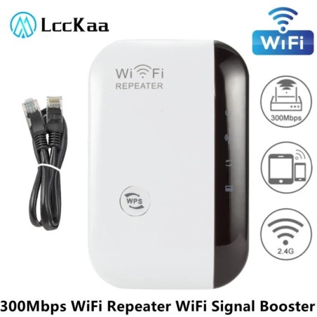 LccKaa WiFi Repeater 300Mbps WiFi Extender Amplifier WiFi Signal Boost