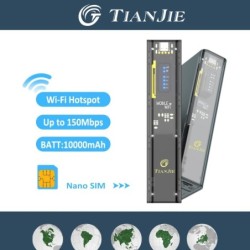 TIANJIE MF310 Mifi With Wifi Hotspot,SIM Mobile Wifi,10000mAh 4G LTE P