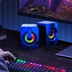 Home Camping Computer Speakers PC Sound Box HIFI Stereo Microphone USB