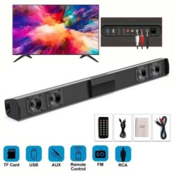 H8 20W 3D Home Theater Wireless Bar Speaker, Tv Car Audio Wired and Wi