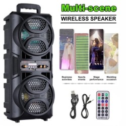 3000w Portable Dual 6.5" Woofer Bluetooth Speaker Heavy Bass Sound Sys