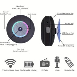 JBJW Q9 Waterproof Bathroom Wireless Speaker Large Suction Cup Bluetoo