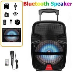 3000 Watts Wireless Portable Party Bluetooth Speaker With Microphone &