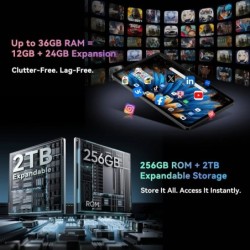 OSCAL Blackview MEGA 2 WIFI Tablet, 12'' 2K FHD+ Display 12GB RAM 256G