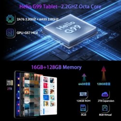 Alphawolf APad2 Tablet 8 inch 16+256GB 2560*1600 2.5K FHD G99 CPU SIM 