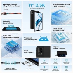 Global Version DOOGEE T40 2 in 1 Tablet Laptop 11" IPS 2.5K 8GB 512GB 