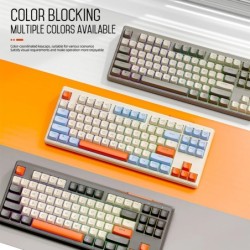 M87 Bluetooth Gaming Keyboard, 2.4G Dual Mode Connection, PBT Ball Cap