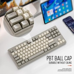 M87 Bluetooth Gaming Keyboard, 2.4G Dual Mode Connection, PBT Ball Cap