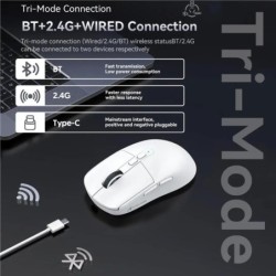 Attack Shark X6 PixArt PAW3395 Mouse , Bluetooth Tri-Mode Connection, 