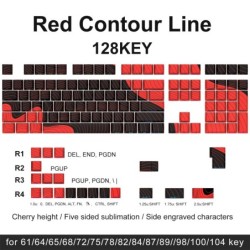 Contour Line-128key keycaps,for 61/64/65/68/72/75/78/82/84/87/89/98/10