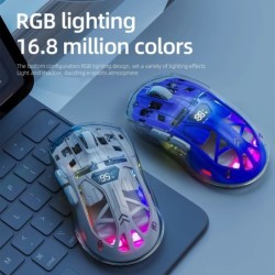 A2 Transparent Digital display wireless mouse, Bluetooth Dual-mode Con