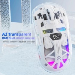 A2 Transparent Digital display wireless mouse, Bluetooth Dual-mode Con