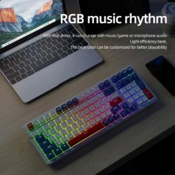 Attack Shark K98 Wired Mechanical Keyboard ,Type-C Connection, Red Yel