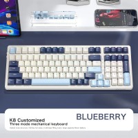 K8 Wireless Bluetooth Tri-mode Mechanical Keyboard ,100 Key,Full Key H