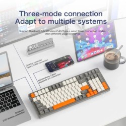 K8 Wireless Bluetooth Tri-mode Mechanical Keyboard ,100 Key,Full Key H