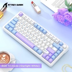 Attack Shark X85 Bluetooth Mechanical Keyboard, RGB,2.4G Tri-mode, Met
