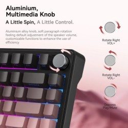 Attack Shark X85 Bluetooth Mechanical Keyboard, RGB,2.4G Tri-mode, Met