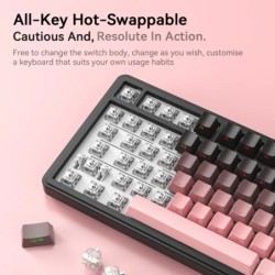 Attack Shark X85 Bluetooth Mechanical Keyboard, RGB,2.4G Tri-mode, Met