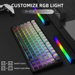 Attack Shark X85 Bluetooth Mechanical Keyboard, RGB,2.4G Tri-mode, Met