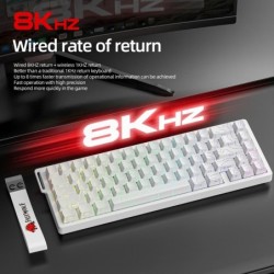FREEWOLF F68PRO 8K RGB Mechanical Keyboard ,Magnetic Switch,0.01mm RT 