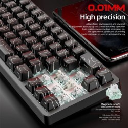FREEWOLF F68PRO 8K RGB Mechanical Keyboard ,Magnetic Switch,0.01mm RT 