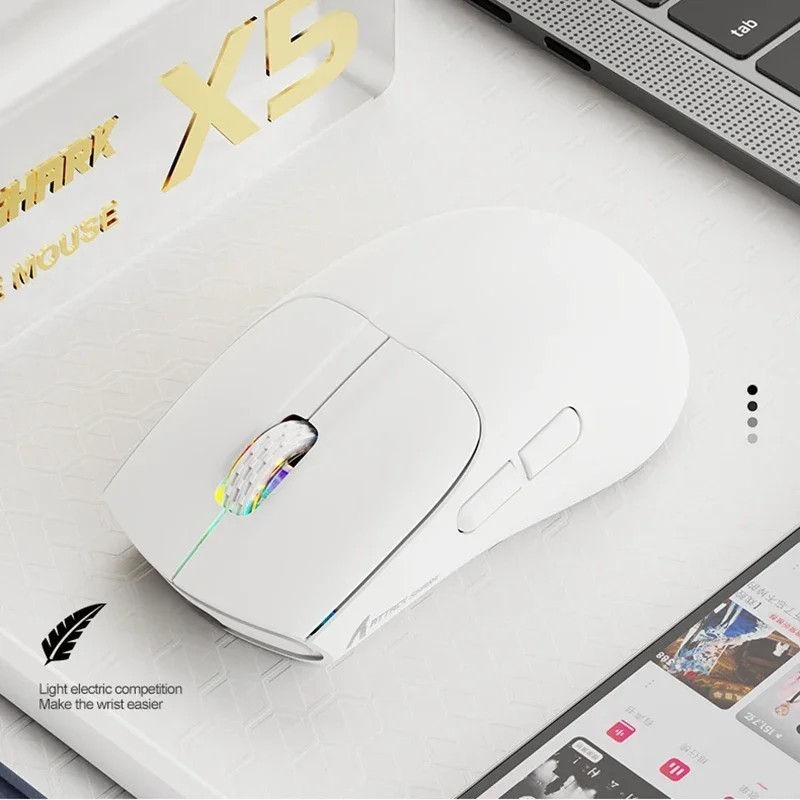 ATTACK SHARK X5 49g wireless Gaming Mouse,Bluetooth Tri-mode,PixArt Op