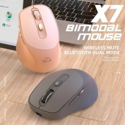 X7 Bluetooth Mouse ,Battery Level Display, 2.4G Dual Mode Five Speed D