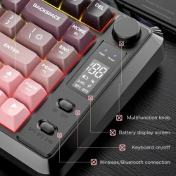 M75 Wireless Keyboard, Bluetooth Dual-mode, PBT Gradient Ball Cap, Wit